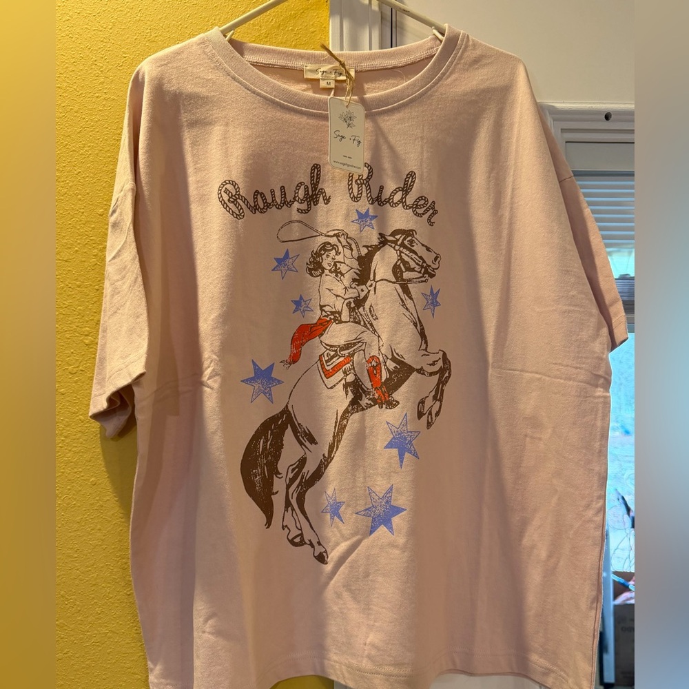 Rough Rider Women's Pink Graphic Tee
